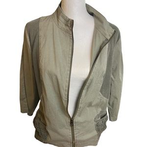 XCVI lightweight Jacket/ olive/ stand collar / side packets